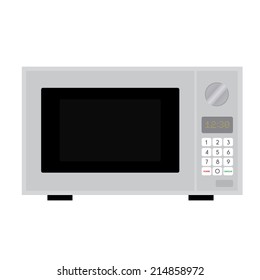 abstract cartoon microwave on a white background