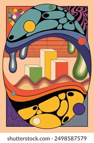 Abstract Cartoon Poster Set, Colorful Backgrounds, Geometric Dynamic Shapes, Vector Templates for Colorful Posters, Covers, Illustrations