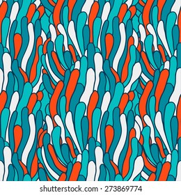 Abstract cartoon seamless doodle pattern.
