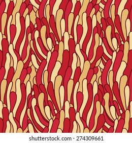 Abstract cartoon seamless doodle pattern.