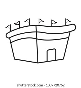 Abstract Cartoon stadium