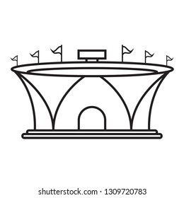 Abstract Cartoon stadium