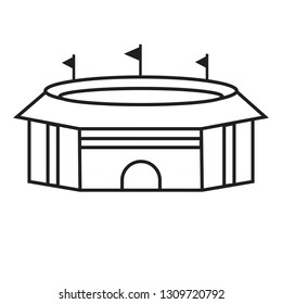 Abstract Cartoon stadium