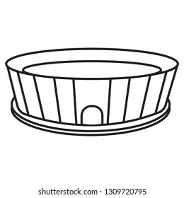 Abstract Cartoon stadium