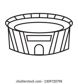 Abstract Cartoon stadium