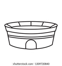 Abstract Cartoon stadium