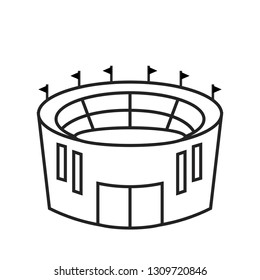 Abstract Cartoon stadium