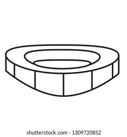 Abstract Cartoon stadium