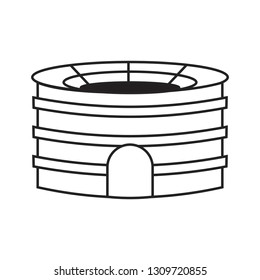 Abstract Cartoon stadium
