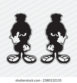 Abstract Cartoon Sticker for Social Media.