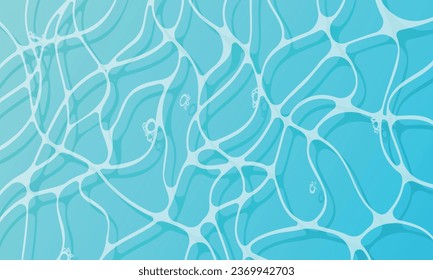 Abstract cartoon vector background, imitation of water surface with reflections of the sun.