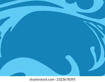 Abstract Cartoon wavy splash Background vector sea blue design  