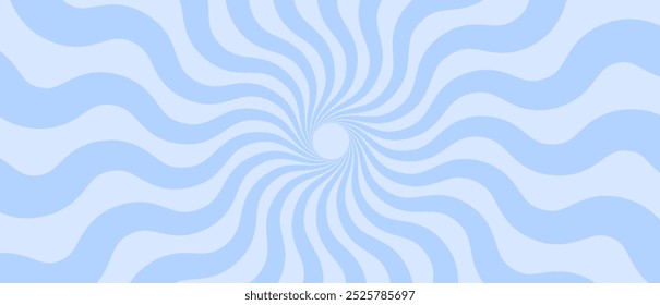 Abstract cartoone background colorful spinning candy blue lines (sunburst, sunrays, sunbeams) vector design template walpaper, banner, poster, flyer