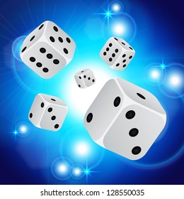 Abstract casino background with dices. EPS10 vector
