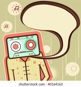 abstract cassette man