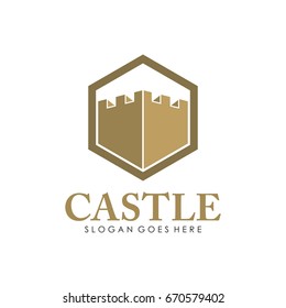 Abstract castle logo design vector