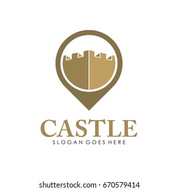 Abstract castle logo design vector