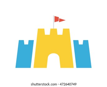 Abstract castle vector logo template