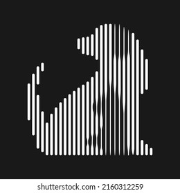 Abstract cat and dog logo icon