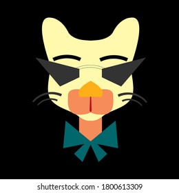 abstract cat illustration design on t-shirts for selling clothes poster wallpapers
