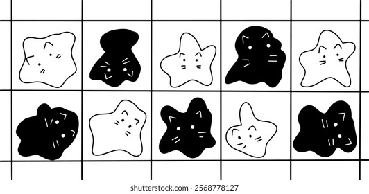 Abstract Cat Illustration Set | Playful Minimalist Doodles