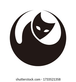 Abstract Cat Logo Design Template