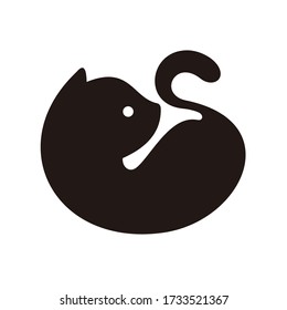 Abstract Cat Logo Design Template