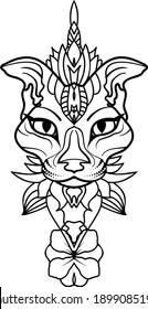 Abstract Cat Mandala  is suitable for t-shirt, laser cutting, sublimation, hobby, cards, invitations, website or crafts projects. Perfect for magazine, news papers, posters etc