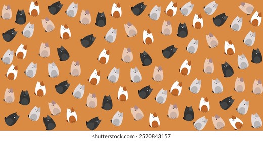 abstract cat organic pattern design background