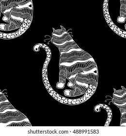 abstract cat pattern