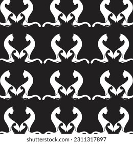 abstract cat  pattern, vector artwork