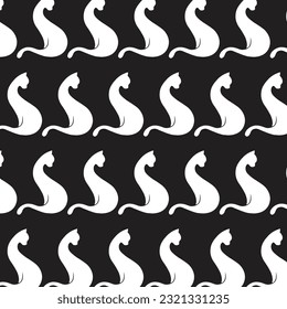 abstract cat pattern, vector artwork