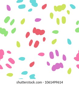 Abstract cat paw pattern background. Childish cute hand drawn pattern for design card, veterinarian office wallpaper, album, scrapbook, holiday wrapping paper, bag print, t shirt 