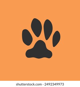 Abstract cat paws minimalist icon 