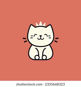 Abstract Cat Vector Art for Pet Shop Logo and Poster Decorations