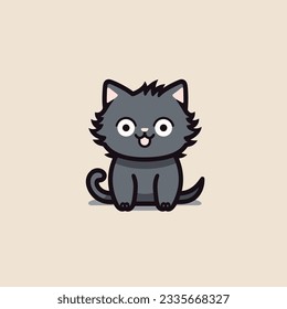 Abstract Cat Vector Art for Pet Shop Logo and Poster Decorations