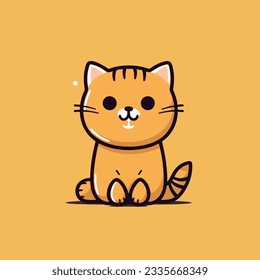 Abstract Cat Vector Art for Pet Shop Logo and Poster Decorations