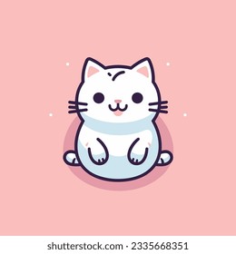 Abstract Cat Vector Art for Pet Shop Logo and Poster Decorations