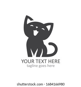 Abstract cat vector logo template