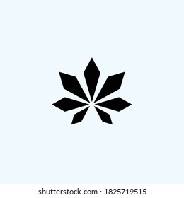 logotipo cbd abstracto. icono de la marihuana