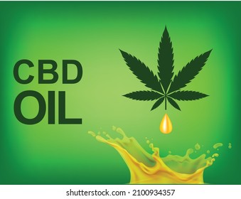 ilustración de vector de aceite cbd abstracto