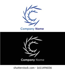 Abstract CC Letter Logo Design