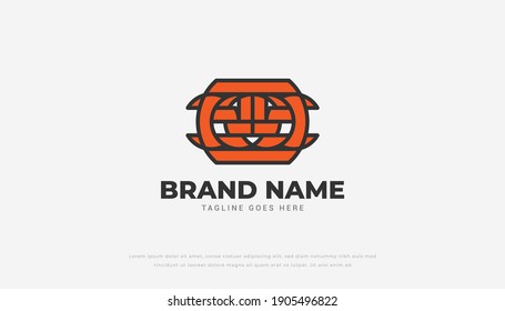 Resumen del logotipo de Monograma CC en estilo vintage para su identidad empresarial. Logo de la letra C