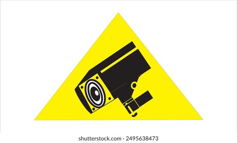 Abstract CCTV triangle symbols (camera surveillance sign).