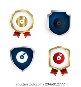 Abstract CD Badge and Label Collection, can be used for business designs, presentation designs or any suitable designs.