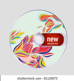 Plantilla de cubierta de cd abstracta