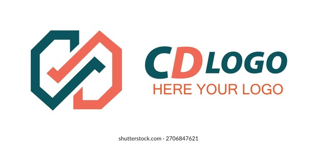 Conceito de design de logotipo de cd abstrato isolado no fundo branco