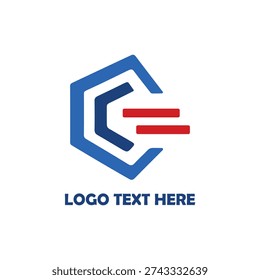 Abstract CE Speed Logo Vector Modern Geometric Technology Business Icon.