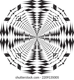 Abstract ceiling project gigantic weel black on transparent background designer cut