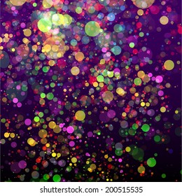 Abstract celebration background with colorful bright lights